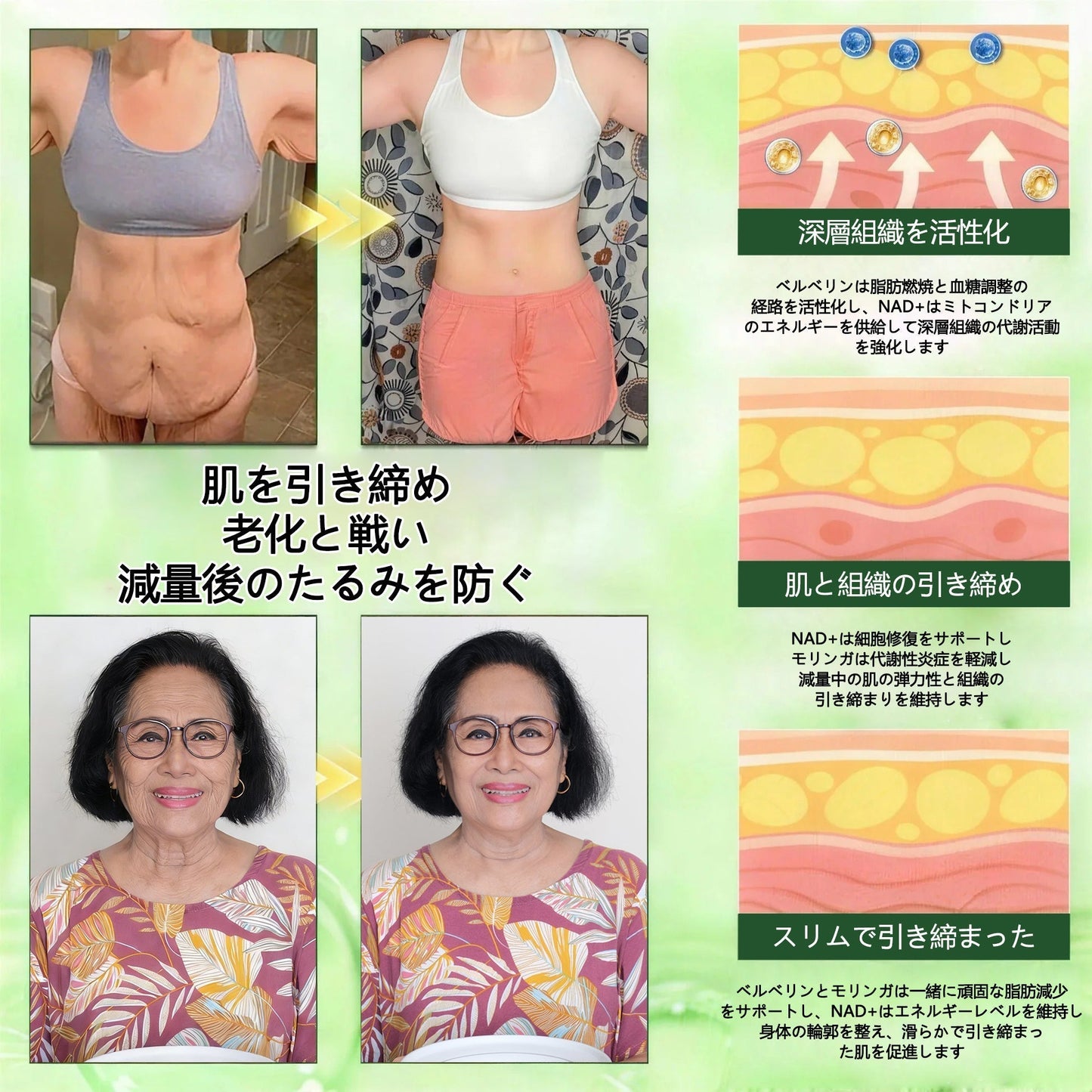 🐱内臓脂肪対策サポート 👨‍⚕️👩‍⚕️GeeLemon®＆NAD+ 8-in-1 ナノ強化フォーミュラ — 肥満、肌のたるみ、糖尿病、睡眠時無呼吸症候群、関節の悩み、その他健康上の懸念にアプローチ🛍️